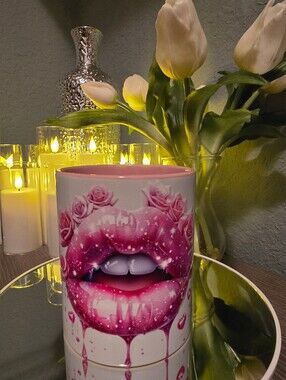 Light Pink and White Ceramic Coffee cup [11oz]